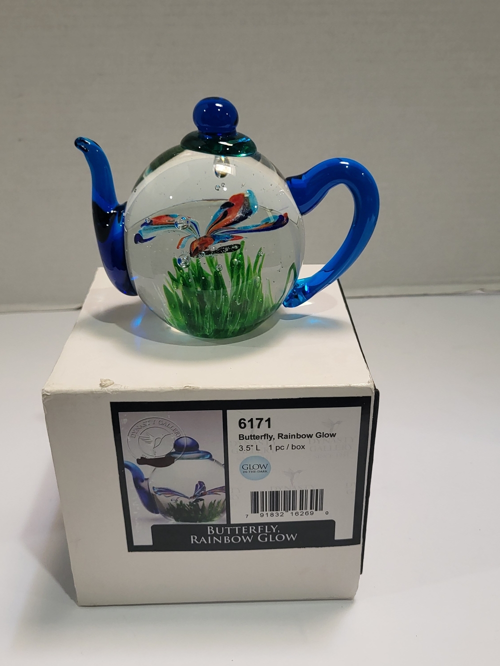 Dynasty Gallery Heirloom Collectibles Butterfly Teapot Paperweight Handmade